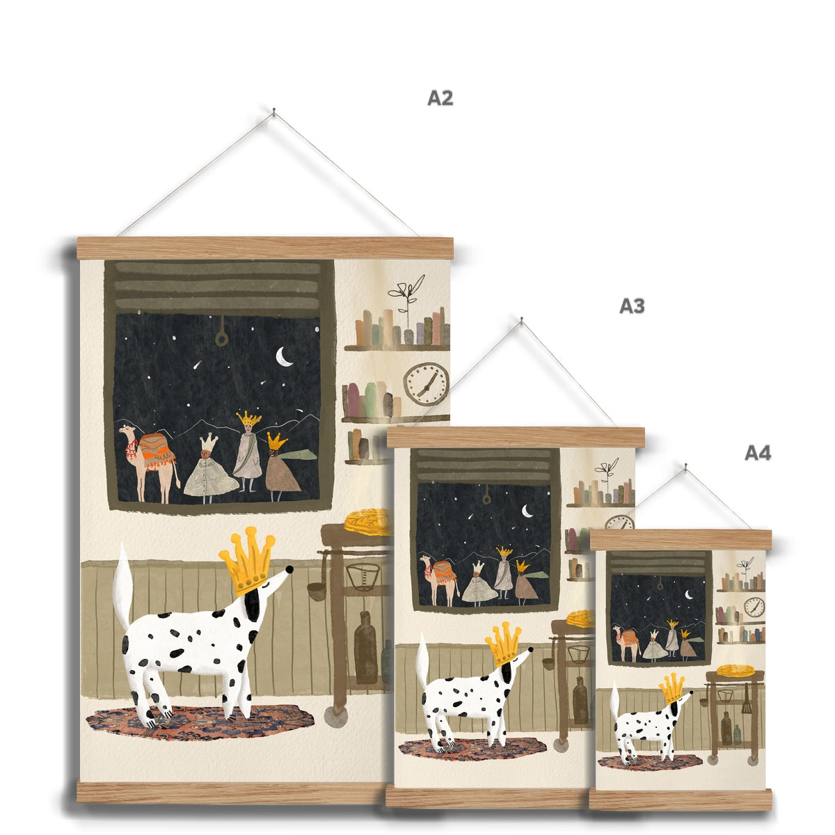 "Le roi des toutous" art print with frame