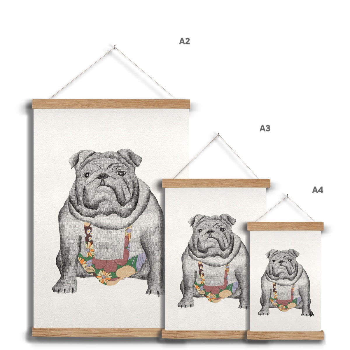 Hello, my name is Georges" Art print with frame