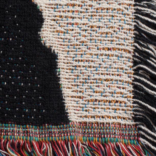 Couverture tissée en coton "Dans tes yeux"