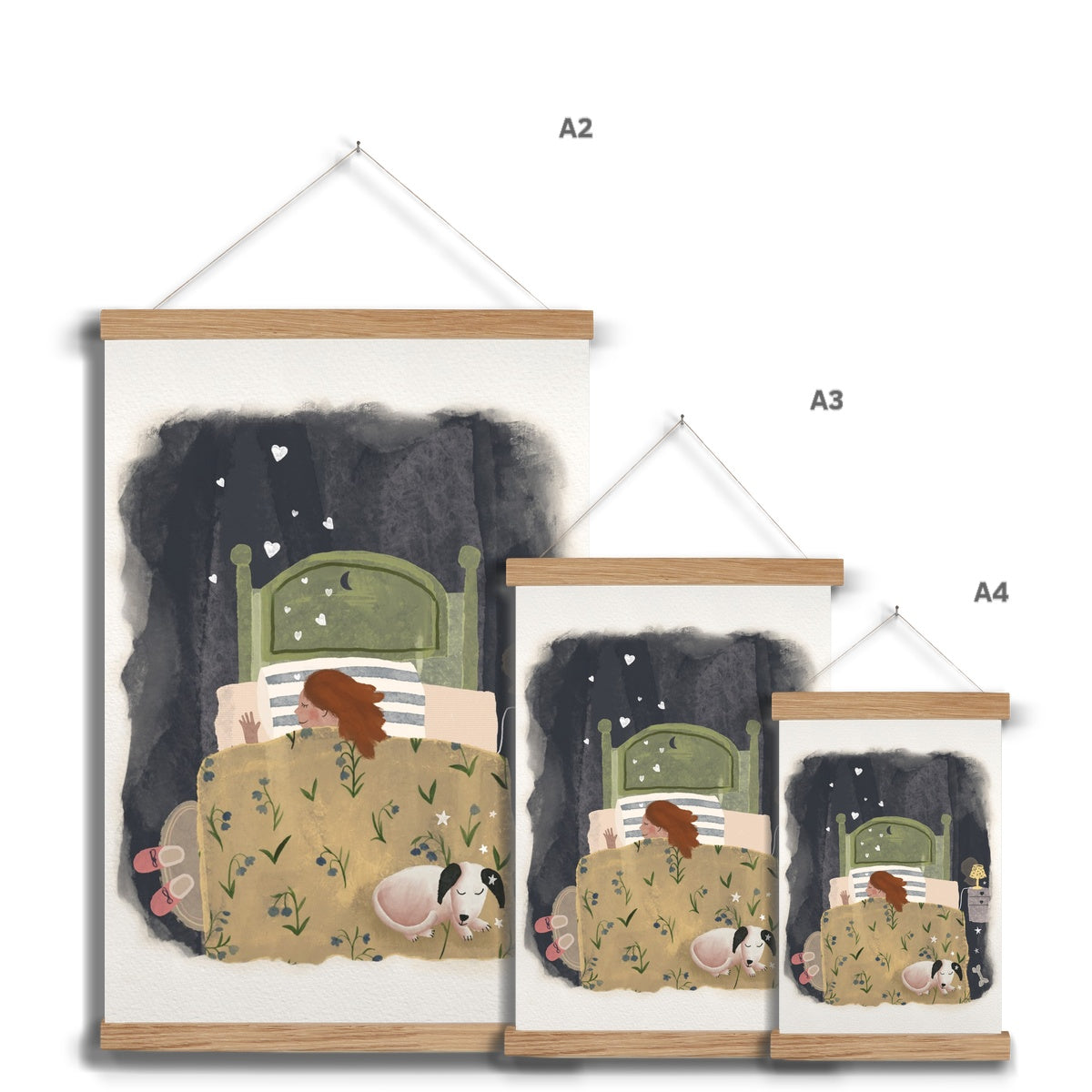 "Good night" Art print with frame