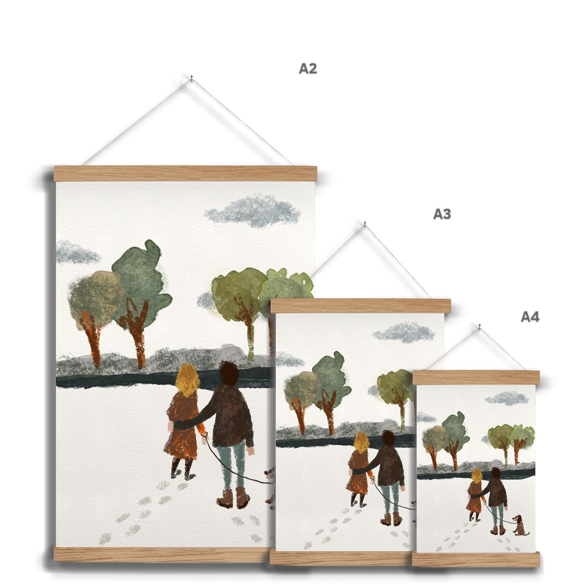 "Waiting for the spring" Art print with frame