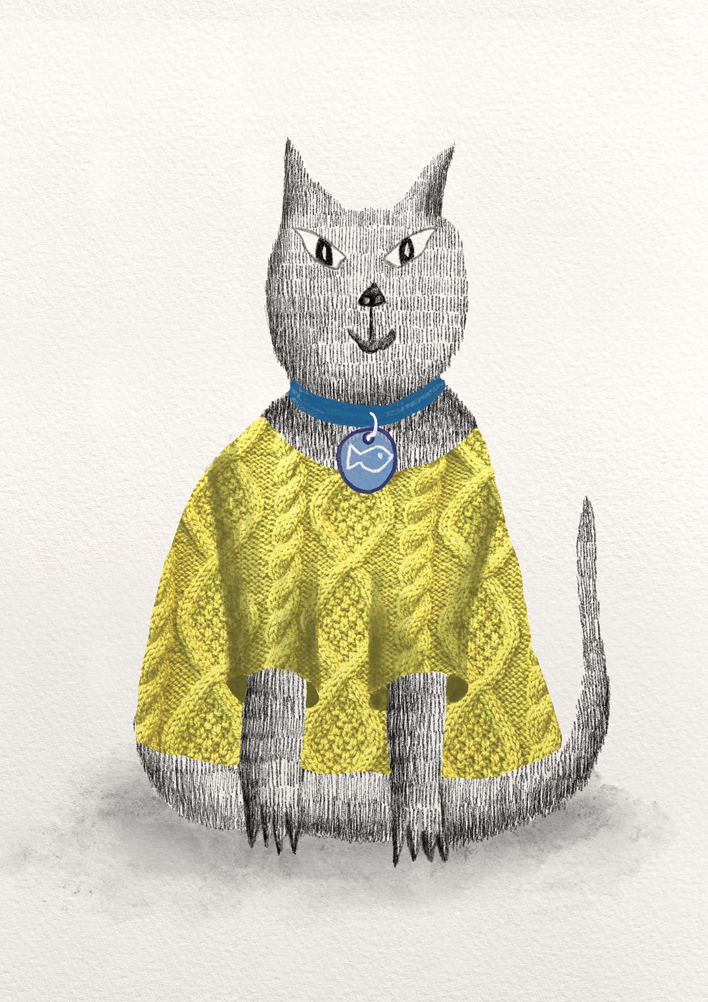 Carte de souhaits "mon gros matou"