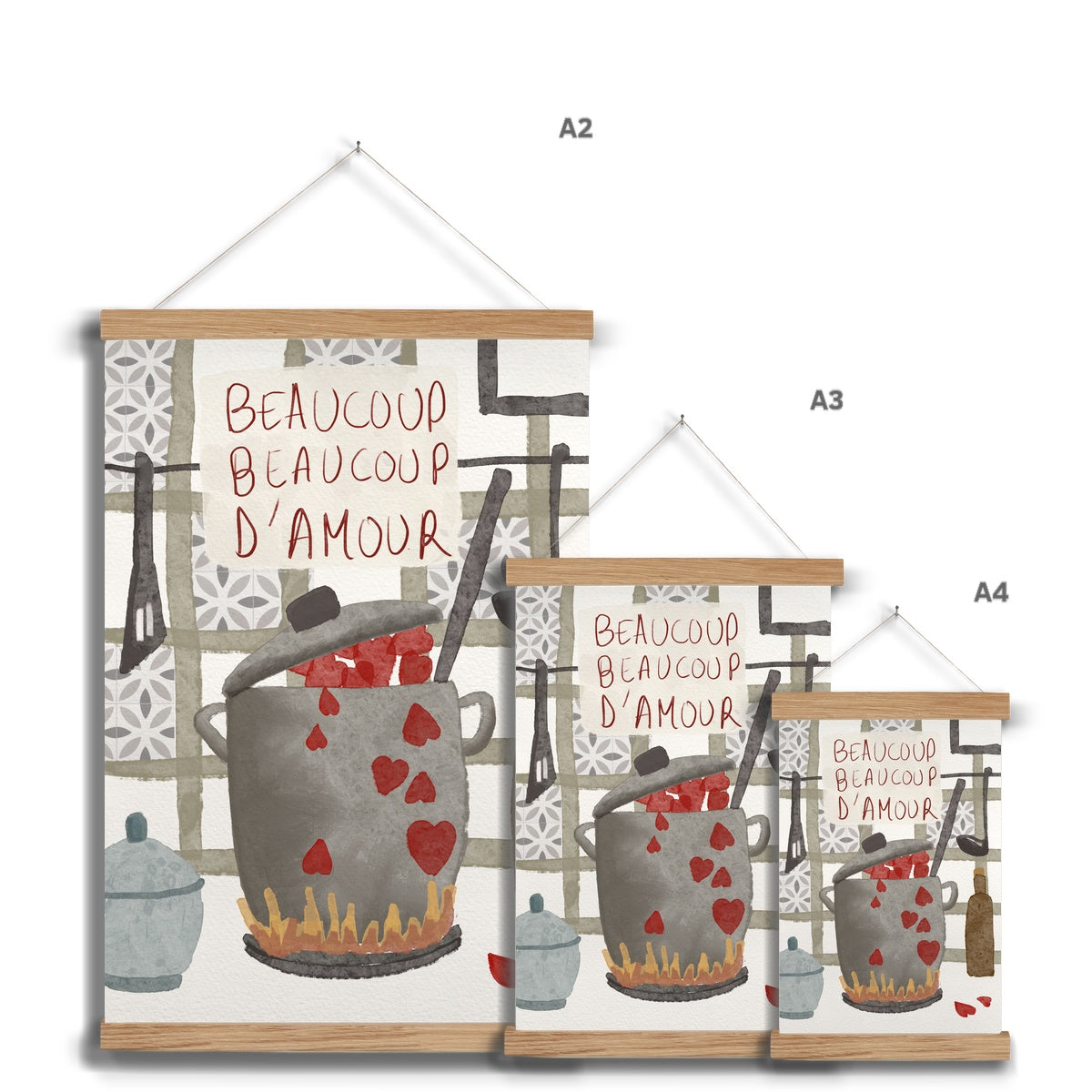 "A lot, lot of love" Art print with frame