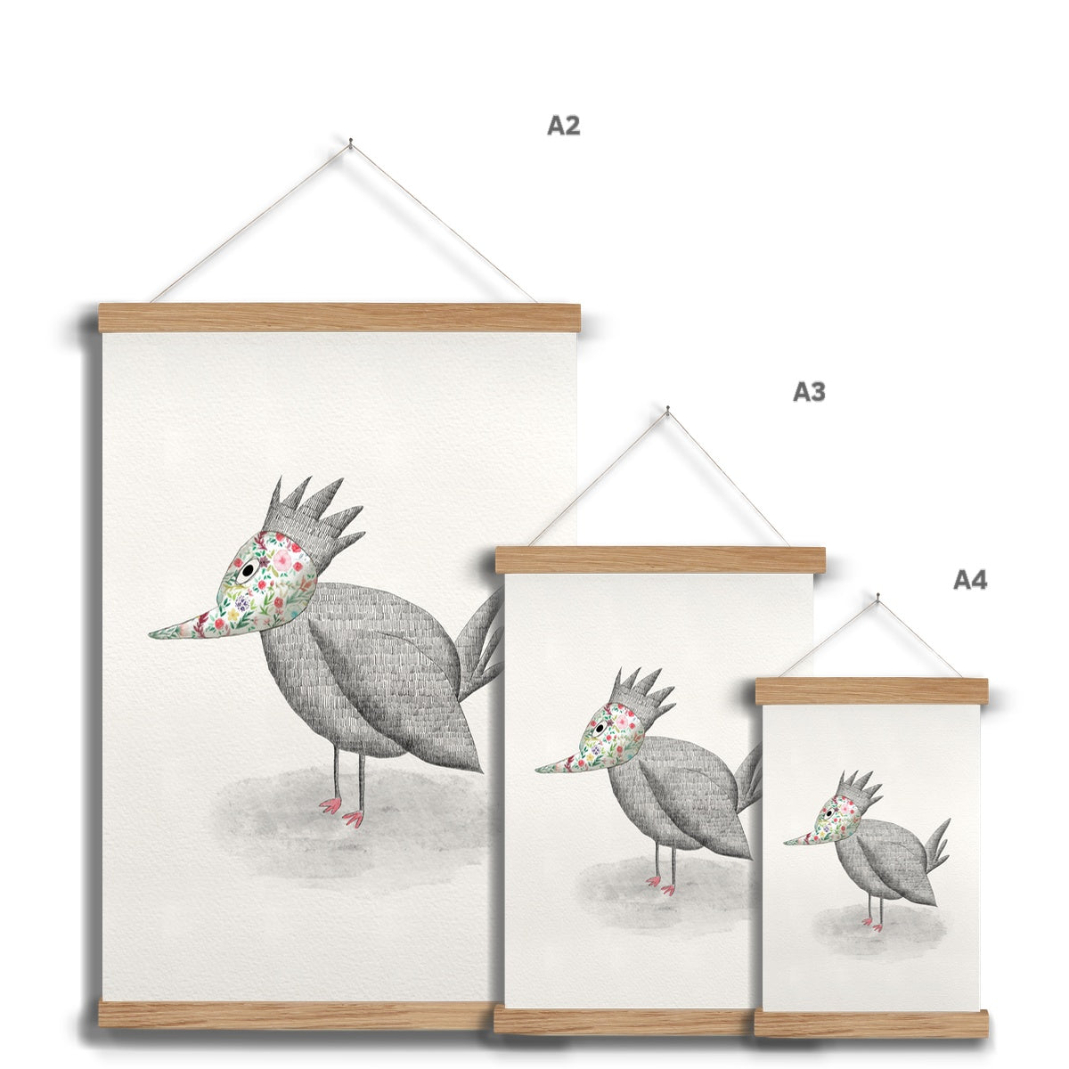 "Little spring bird" Art print with frame