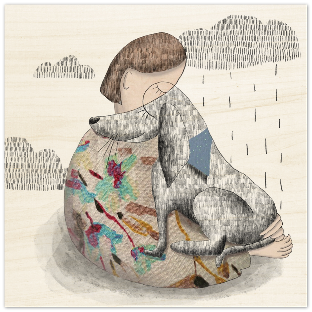 Impression sur bois "Dans tes yeux"