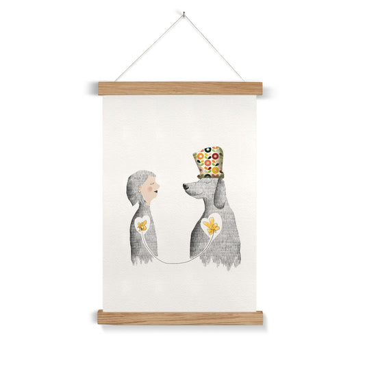 "My heart is beating for you" Art print with frame