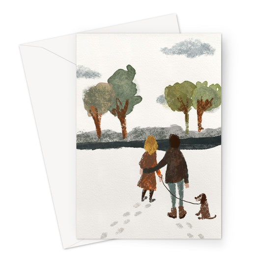 Greeting card "waiting for the spring to arrive"