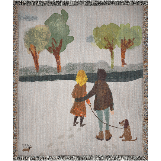 "Waiting for spring" Woven blanket