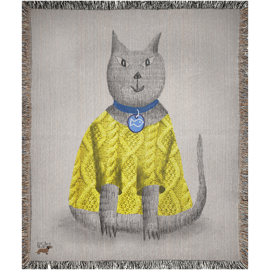 "My big cat "Woven blanket"