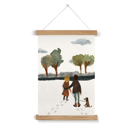 "Waiting for the spring" Art print with frame