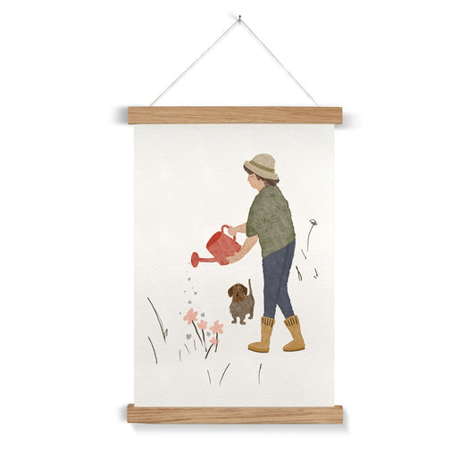 "The happiness gardener" Art print with frame