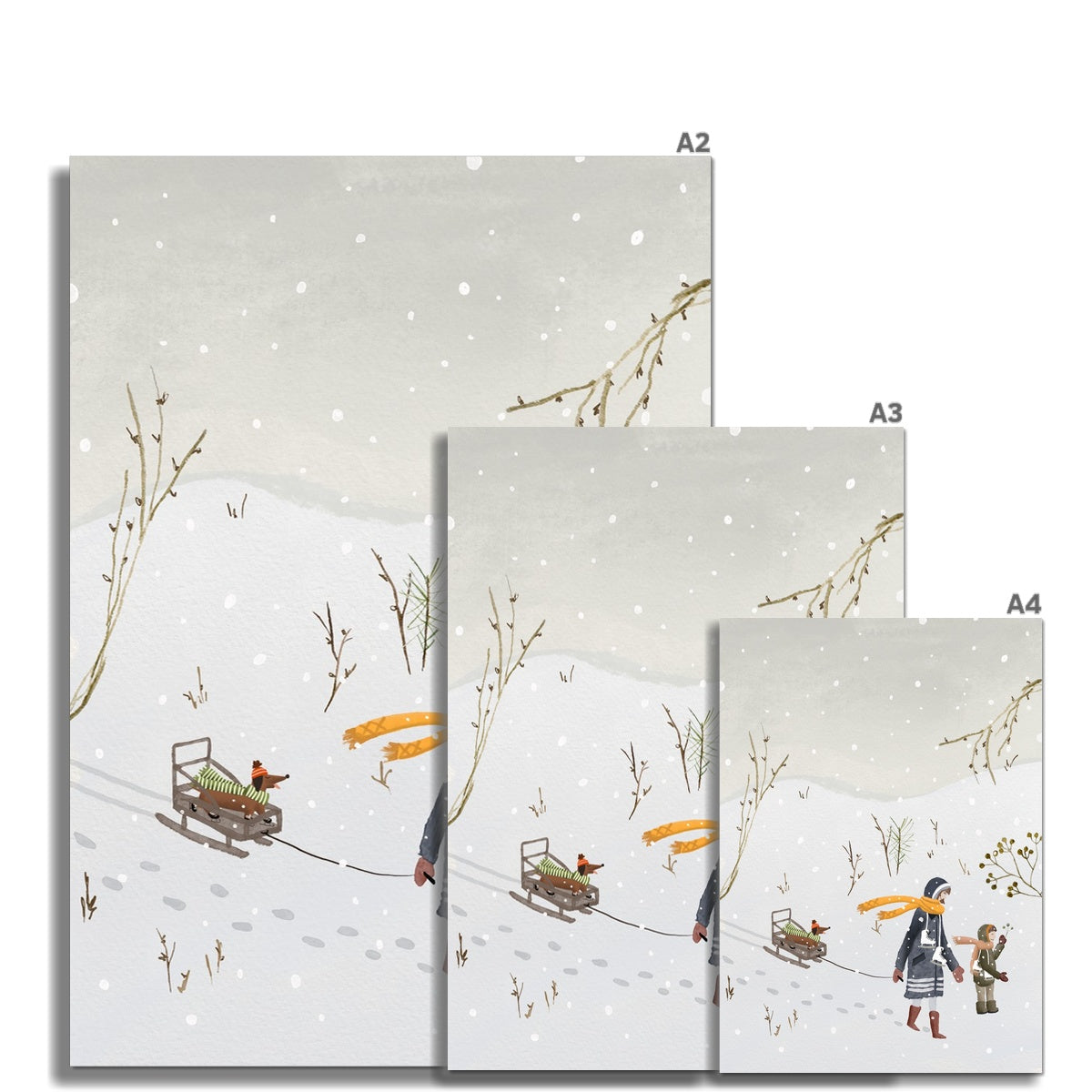 "Let's go ice skating" Art print