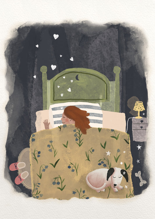 "Good night" Art print with frame