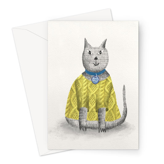 Greeting card "My big cat"