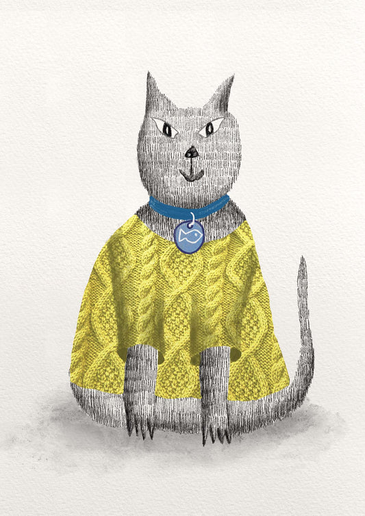 Carte de souhaits "mon gros matou"