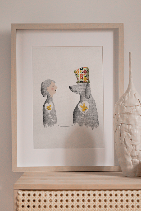 "My heart is beating for you" Art print