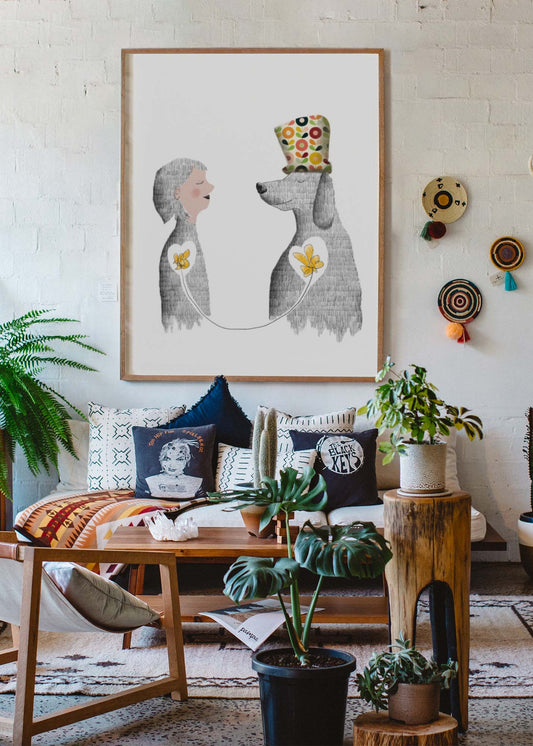 "My heart is beating for you" Art print