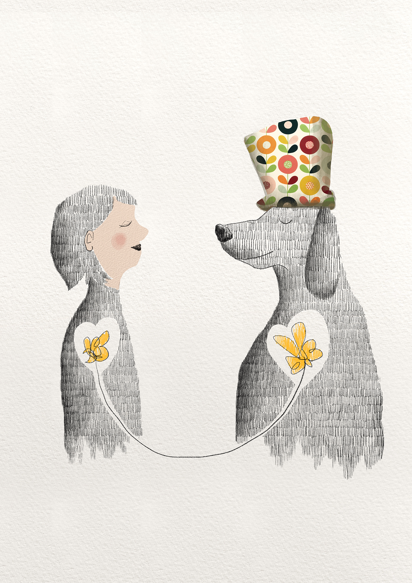 "My heart is beating for you" Art print