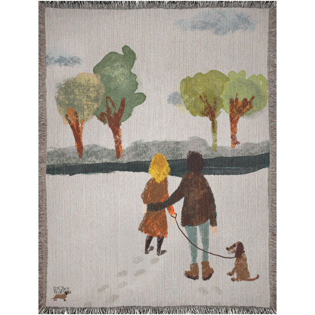 "Waiting for spring" Woven blanket