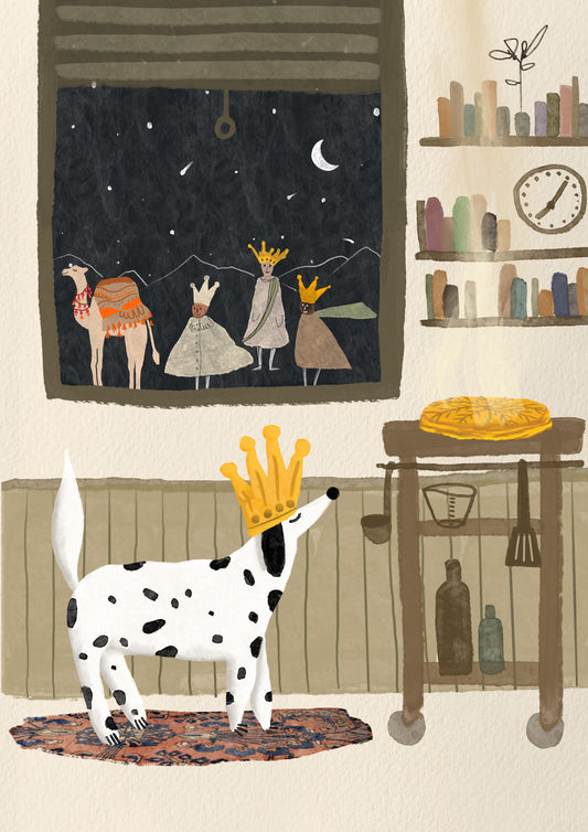 "Le roi des toutous" art print with frame