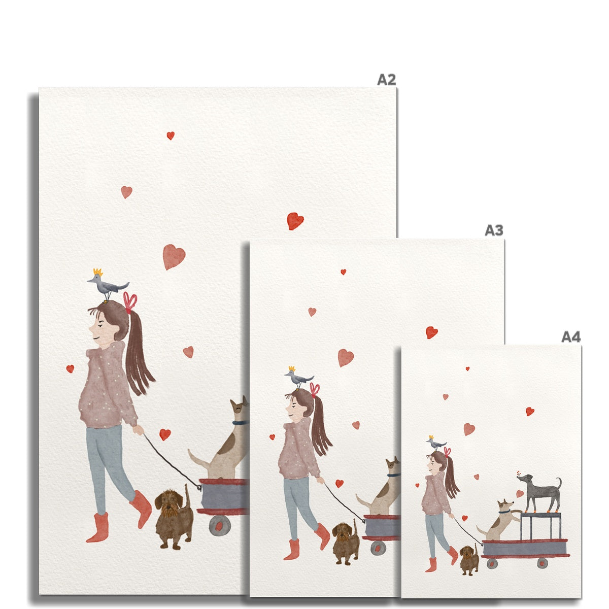 "The dog caretaker" Art print