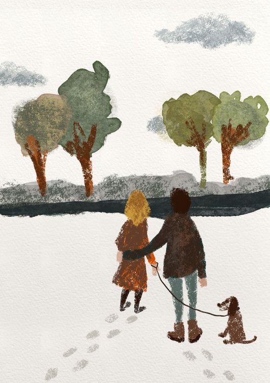 "Waiting for the spring" Art print with frame