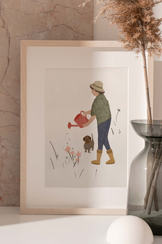"The happiness gardener" Art print
