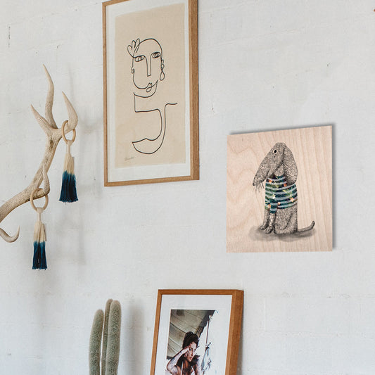 "Holidays to the Marquises Islands" Woodprint