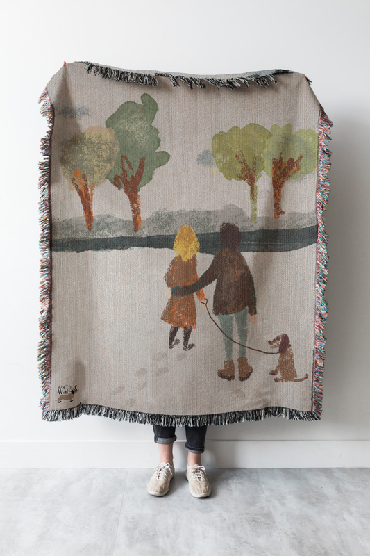 "Waiting for spring" Woven blanket
