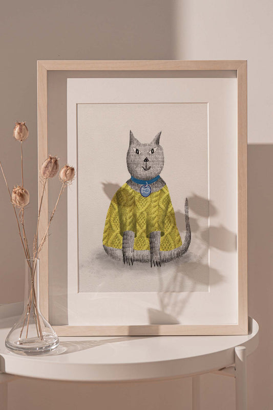 "My big cat" Art print
