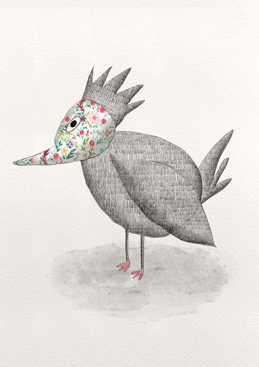 "Little spring bird" Art print with frame