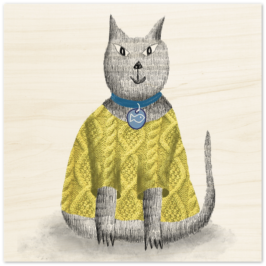 "My big cat" Woodprint