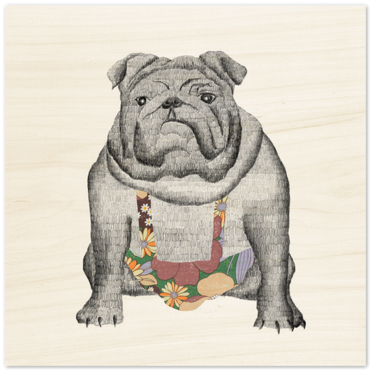 "Hello, my name is Georges" Woodprint